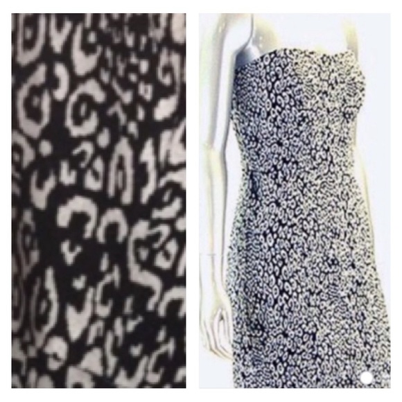 TRINA TURK Leopard Print Strapless Dress - Picture 2 of 6
